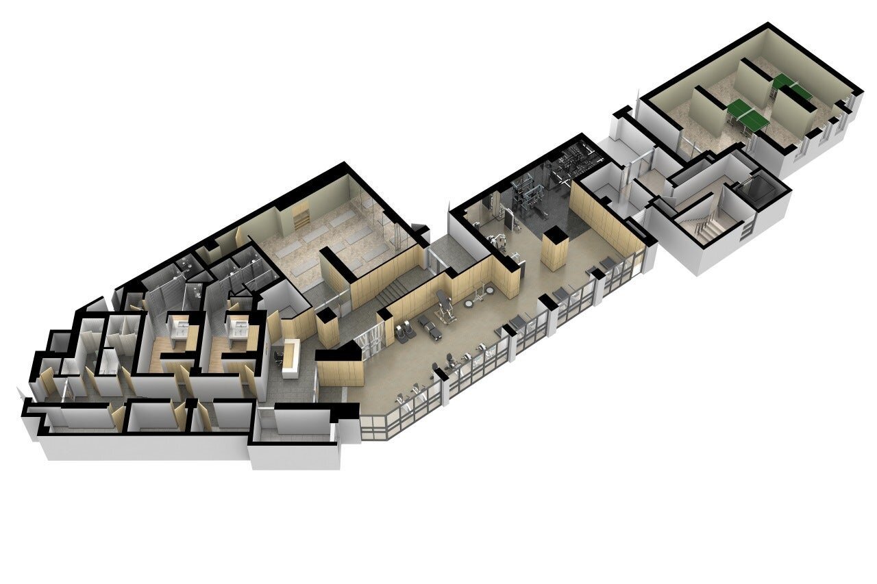 건축 CG — 3D 단면 평면도